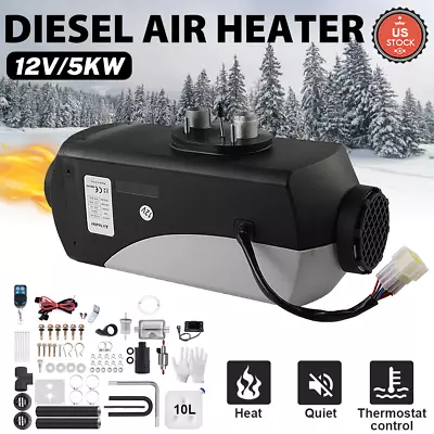 Diesel Air Heater Parking Heater 5KW 12V Truck Heater W/ LCD Remote Control • $55