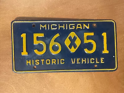 1970s Michigan License Plate Historic Vehicle # 156 X 51 • $16.99