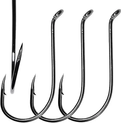 50/100pcs Octopus Fishing Hooks Offset Circle Hooks High Carbon Steel #6-9/0 • $13.99