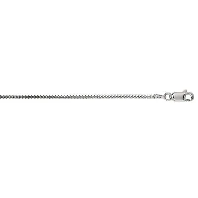 18k Solid White Gold Franco Curb  Link 18  1.6mm 8 Gr  Pendant Chain Necklace • $916.32