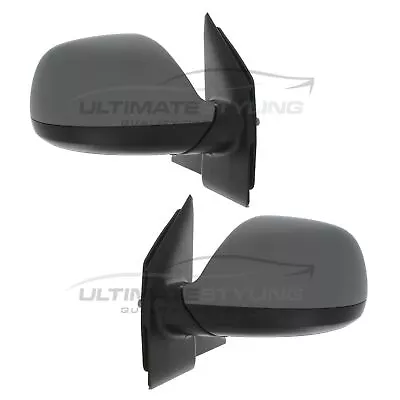 Wing Door Mirrors VW T5.1 Transporter Van 2010-2016 Manual Primed Covers 1 Pair • £131.90