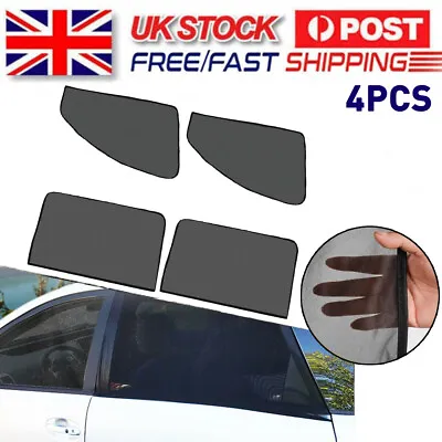 4Pcs Car Sun Shade Cover Blind Mesh Max UV Protection For Rear Front Window Kids • £12.49