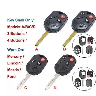 Remote Car Key Shell Case 3/4 Button For Ford Edge Escape FCCID :M3N-A2C31243300 • $7.28