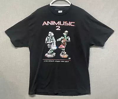 Vintage Animusic 2 Shirt Adult XL Black Computer Animation 2004 Tech Y2K • $119.88