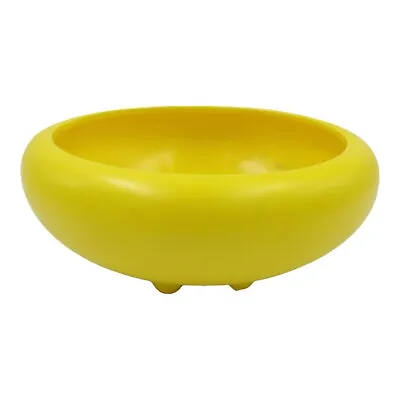 Vintage Haeger 3758 Bright Primary Yellow Footed Bowl Planter Low Bulb Matte • $39.99