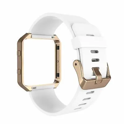 $41.45 • Buy For Fitbit Blaze Band Silicone Replacement Strap W/ Rose Gold Frame Smart Watch 