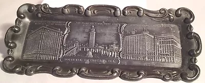 Vintage Heavy Metal Trinket Jewelry Tray. Souvenir Of Chicago Illinois Ill. • $5.35