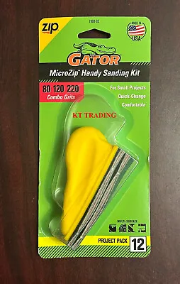 GATOR Micro Zip Quick-Change Detail SANDING KIT 80 120 220 Combo Grit • $16.95