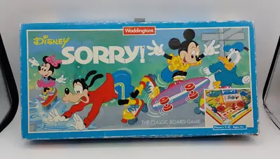 Vintage 1991 Waddingtons Disney Sorry! Board Game Collectable Disneyana • £12.50