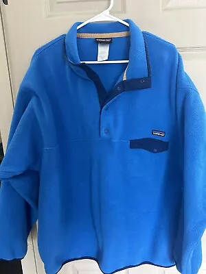 Patagonia Synchilla Snap Pullover Blue Mens XL • $39.99