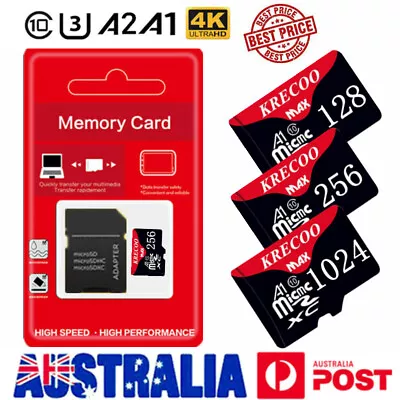 Micro SD Memory Card 128GB 256GB Ultra Fast Class 10 TF Card Mobile Phone Tablet • $12.68