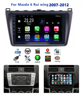 Android 11 For 2007-2012 Mazda 6 Car Stereo GPS Radio FM  WIFI Bluetooth MP5 • $123.86