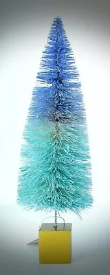 Ombre Bottlebrush Tree Christmas Decor Holiday Retro Vintage Style Blue Green  • $20.76