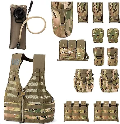 Military MOLLE 2 Army Vest Rifleman FLC Set Multicam Camo • $169.99