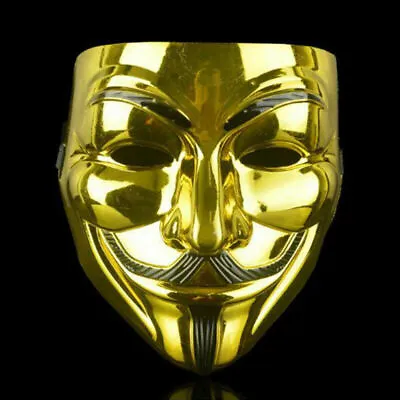 Anonymous Hacker V For Vendetta Guy Fawkes Fancy Dress Face Mask Cosplay Costume • £12.83