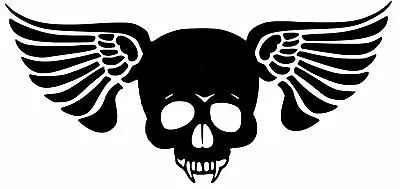 £2.99 • Buy Cut Vinyl Decal Sticker For Motorbike Or Helmet Etc. Hells Angel Winged Skull 