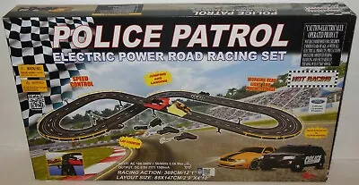 GB Police Patrol Electric Power Road Racing Slot Car Set - Police & Ford Mustang • $199.95