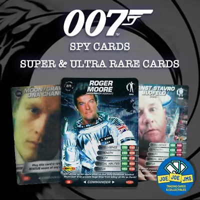 James Bond 007 Spy Cards - COMMANDER SUPER AND ULTRA RARE SINGLES - Restocked • £2.99