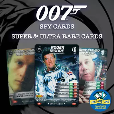 £2.99 • Buy James Bond 007 Spy Cards - COMMANDER SUPER AND ULTRA RARE SINGLES - Restocked