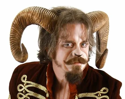 LARGE REALISTIC RAM HORNS Costume Satyr Goat Animal Greek Mythology Pan Faun NEW • $23.95