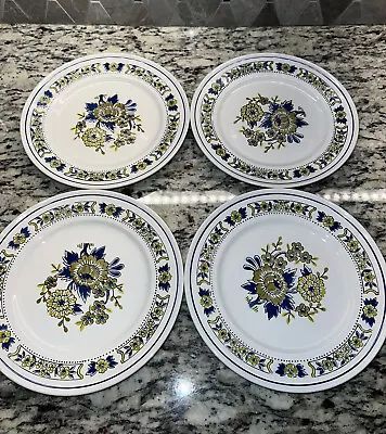 Mikasa Provencal Dutch Treat Salad Plates C2901 Set Of 4 Vintage Blue Floral • $29.99