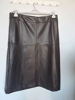 Women's M&S Collection Faux Leather Mid Skirt Size 22 • £14.99