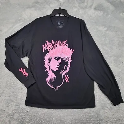 MGK Machine Gun Kelly Shirt XL Black Graphic Pink Portrait XX Long Sleeve • $59.99