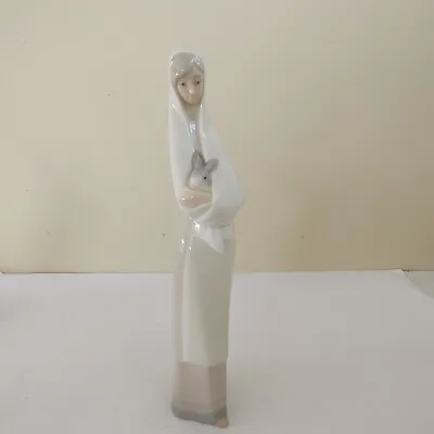 Lladro Nao Figurine Girl With Rabbit • $115