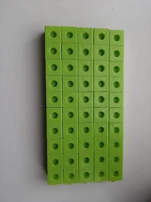 Maths Link Counting Cubes (Pack Of 50 Light Green Linking Cubes 2cm X 2cm X 2cm) • £5.99