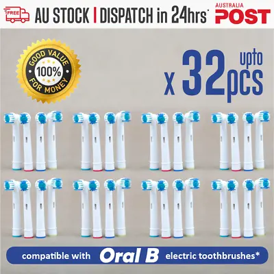 $9.89 • Buy 8-32pcs New Oral B Electric Toothbrush Heads Replacement Compatible Soft Bristle