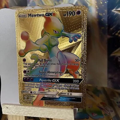 Mewtwo GX Hp190 Gold Foil Card 🔥Fan Art🔥Nm • $2.72