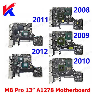 A1278 Motherboard For MacBook Pro 13  A1278 Logic Board 2008 2009 2010 2011 2012 • $88