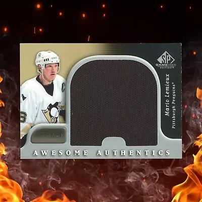 2005-06 UD SP Game Used MARIO LEMIEUX Awesome Authentics Jersey Patch /100 AA-LX • $44.30