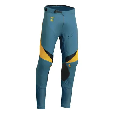Thor Prime Rival Midnight Teal/Yellow MX Off Road Pants Men's Sizes 28 34 - 38 • $39.99