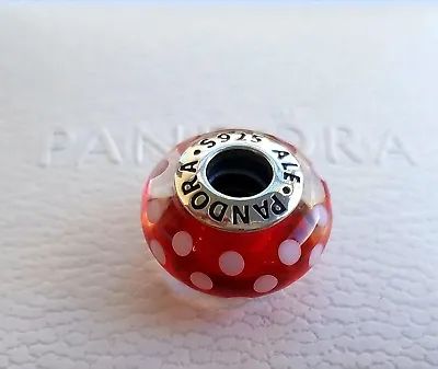 SP SET Authentic SET OF 2 DISNEY PANDORA Exclusive Red Minnie Polka Dot Silver • $41