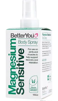 £9.49 • Buy BetterYou Magnesium Sensitive Body Spray For Joints & Muscles - 100ml