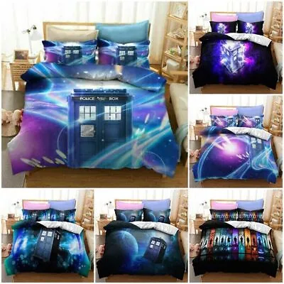 £22.79 • Buy Doctor Who Quilt Duvet Cover Bedding Set UK Size Single Double With Pillowcase