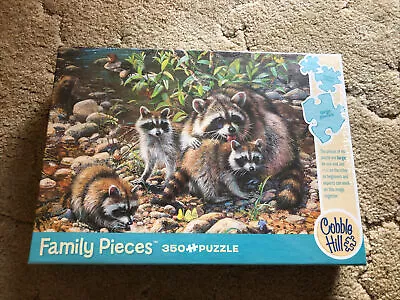 Racoon Family 350 Piece 3 Size Family Puzzle Cobble Hill New • $19.99