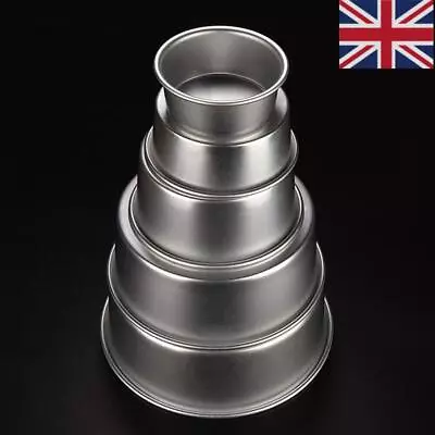 4/6/7/8/9/10/12 Inch Cake Mold Round DIY Cakes Pastry Mould Baking Tin Pan UK • £4.89