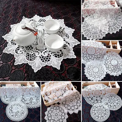 £3.41 • Buy Lace Table Place Mat Embroidery Coffee Coaster Placemat Tea Pads Wedding Decor