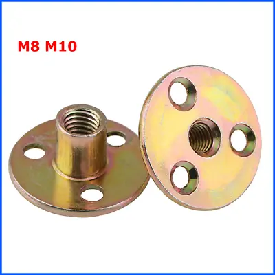 £1.62 • Buy M8 M10 Round Base T Nuts 3-Hole Tee Nut Furniture Sofa Nut - Color Zinc Plated