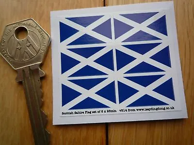 Scottish Saltire Flag Small Car Bike External Stickers. Set Of 6. 25mm. Scotland • £2.50