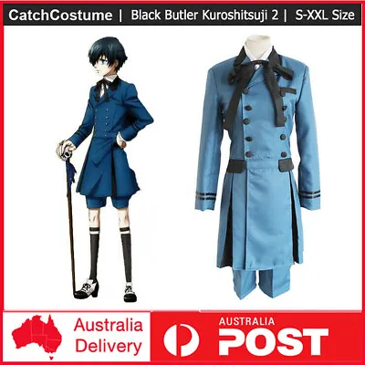 $48.41 • Buy Black Butler Kuroshitsuji 2 Sebastian Sebastian Michaelis Cosplay Costume Outfit