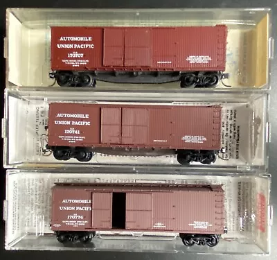N Scale Micro-trains Union Pacific Box Car Set/3 43030 #170707 #170741 #170774 • $45.95