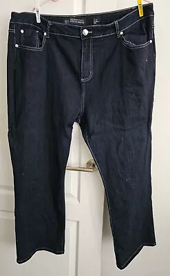 CITY CHIC Jeans Mid Rise Bootleg Dark Blue Plus Size 22S Great Cond • $15