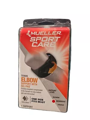 Mueller Tennis Elbow Adjustable Support Strap With Gel Pad Black • $14.29