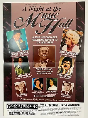 A Night At The Music Hall Grand Theatre Wolverhampton Window Poster 1982 - GC • £15