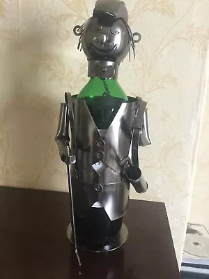 Novelty Metal Wine Bottle Holder Golfer • £7