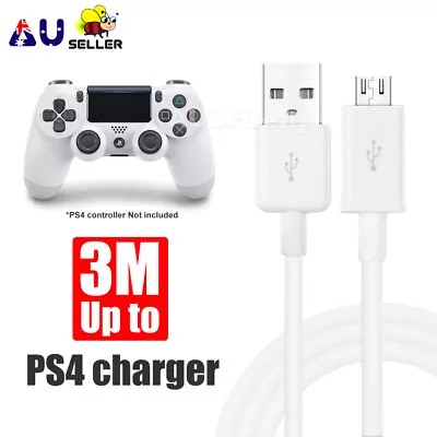 $7.95 • Buy USB Charger Charging Cable For PLAYSTATION PS4 Dualshock 4 Wireless Controller