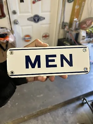 Vintage Esso Gas Station Men's Restroom Porcelain Sign Gas & Oil-vintage Sign • $125